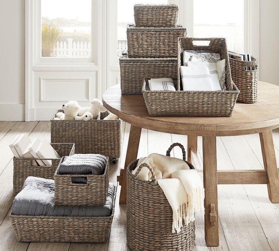 Charleston Handwoven Seagrass Utility Baskets Pottery Barn Australia